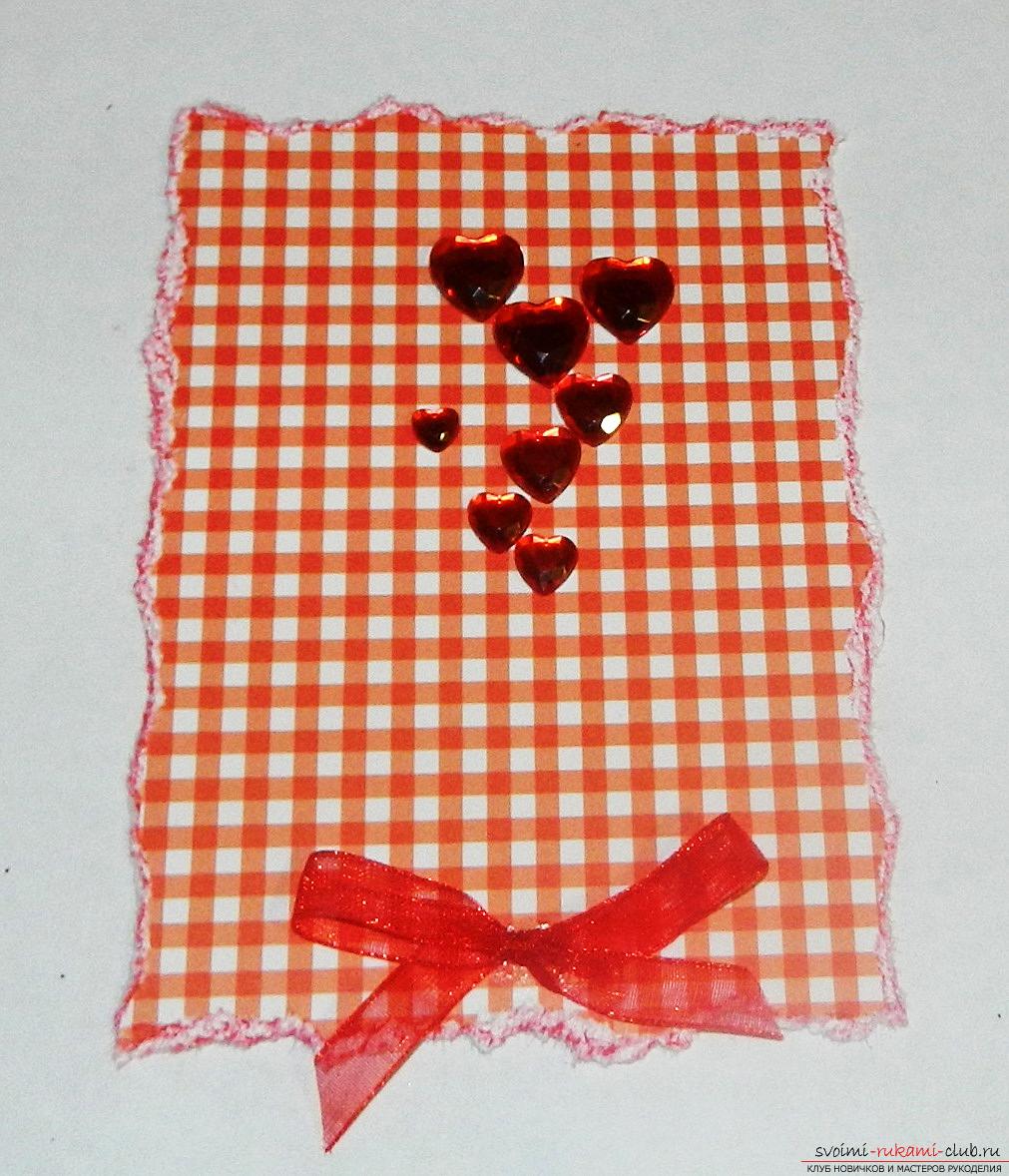 Простые открытки своими руками, доступные для выполнения даже ребенку, поможет сделать наш мастер-класс, это валентинки ко дню влюбленных.. Фото №9